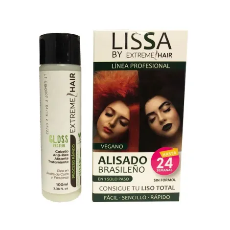 Alisado Brasileño Vegano Para Cabellos Oscuros 100ml. Lissa - Imagen 2