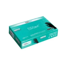 Eurostil Guantes De Nitrilo Negros Caja 100u. Talla Mediana