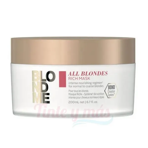 Schwarzkopf Mascarilla BlondMe Mask All Blondes Rich 200ml